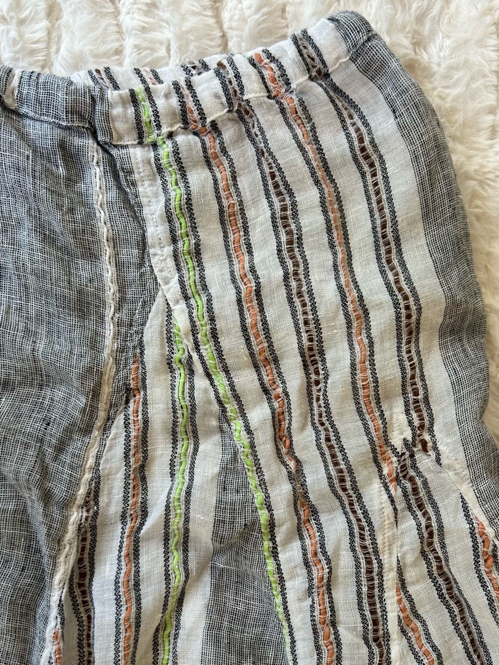 CP Shades Lily Linen Striped Maxi Skirt - Picture 7 of 10